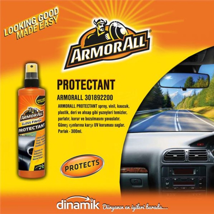 ARMORALL PROTECTANT SPREY. VINIL. KAUCUK. PLASTIK. DERI VE AHSAP YUZEY TEMIZLEYICI PARLATICI- PARLAK 300ML. - ARMORALL 301892200