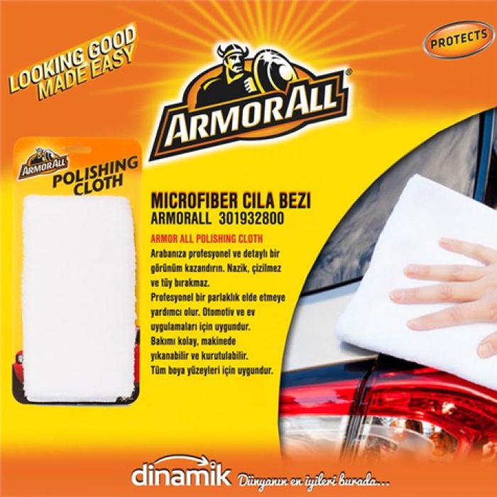 ARMOR ALL POLISHING CLOTH. NAZIK. ÇIZILMEZ VE TÜY BIRAKMAZ. PROFESYONEL BIR PARLAKLIGA YARDIMCI OLUR. - ARMORALL 301932800