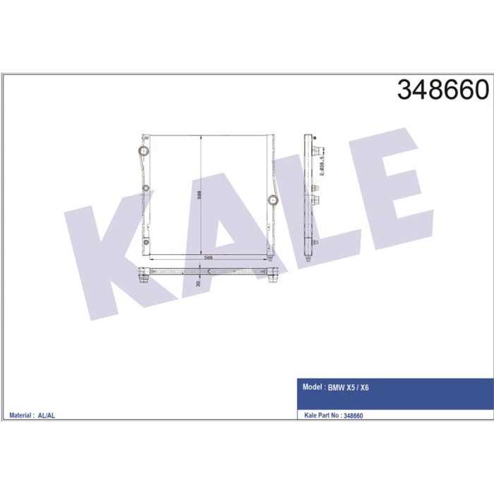 MOTOR SU RADYATORU BMW E70 11-13 F15 13-18 E71 E72 11-14 - KALE 348660