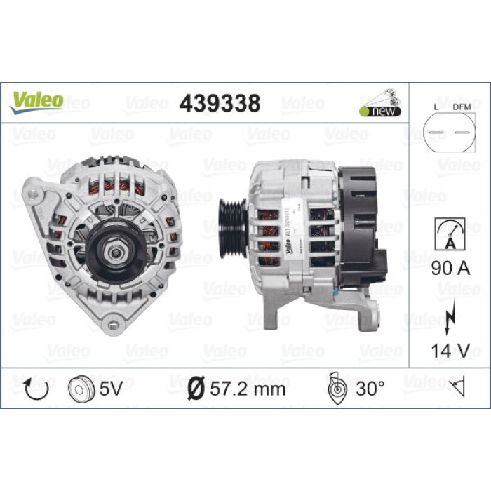 ALTERNATOR 12--120-DV A3 A4 A6 99-01 PASSAT 97-05 1.8 2.0 SUPERB 02-08 - VALEO 439338