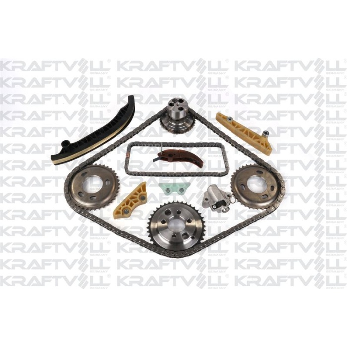 EKSANTRIK ZINCIR SETI V347 11-14 V363 14 -- RANGER 2.2TDCI 155PS A.CEKER 3 ADET DISLI+YAG POMPA GERGI +YAG POMPA ZINCIRI - KRAFTVOLL 12100060