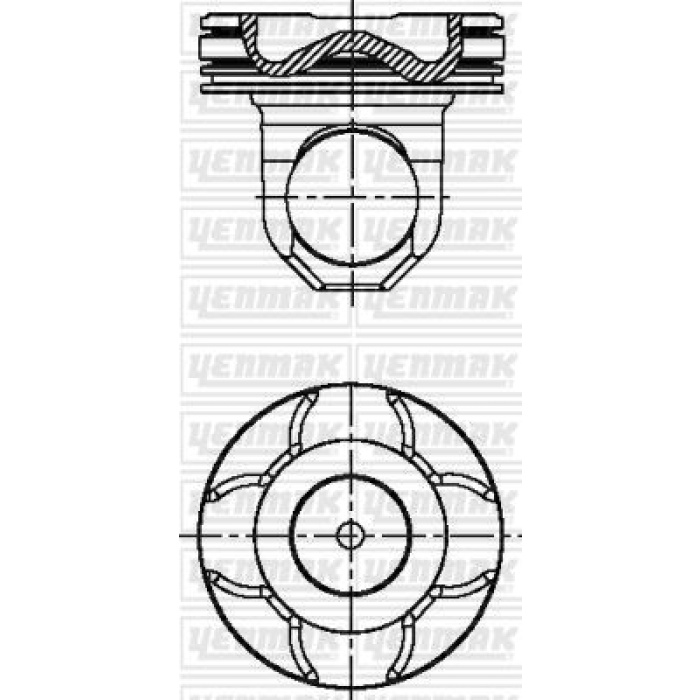 PISTON+SEGMAN 125.00MM STD KOMPLE BMC PRO 1142 EURO 3 - QSMII CM 876 - CIFT PARCALI CELIK PISTON - YENMAK 31-04354-000