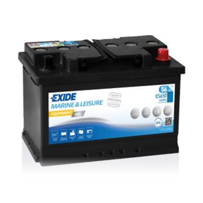 AKU 12V 56 AH EQUIPMENT GEL AUTOMOTIVE DIN BLACK L03 278×175×190 JEL - EXIDE ES650