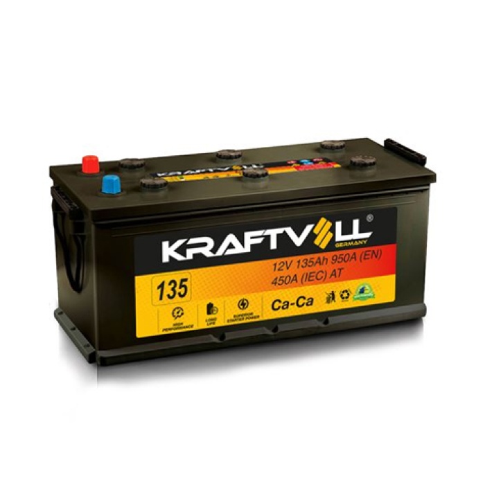AKU 12V 135 AH D8 510×190×225 - KRAFTVOLL 18020003