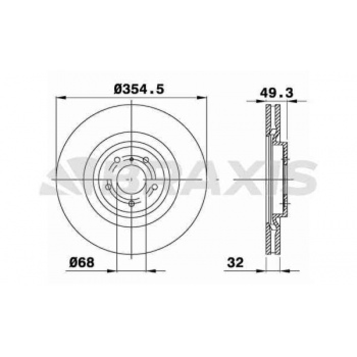 ON FREN DISK AYNASI INFINITI Q50 - 60 - G37 QX70 - BRAXIS AD1067