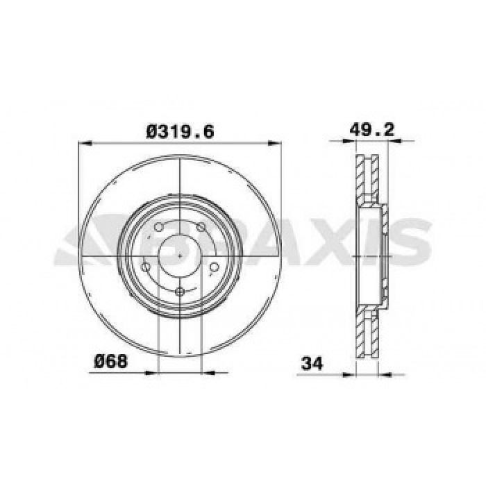 ON FREN DISK AYNASI INFINITI Q60 - G37 - G35 - Q70 - BRAXIS AD1083