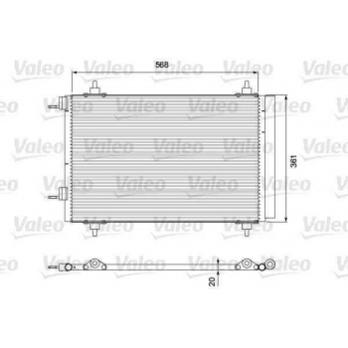 KLIMA KONDANSER C4 1.6 2.0 BERLINGO 1.6 HDI 08- - VALEO 818171