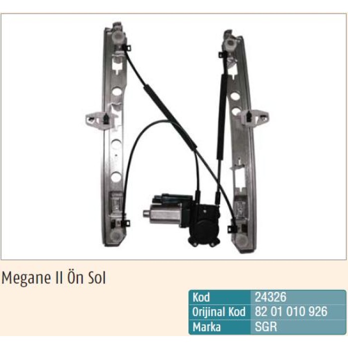 CAM KRIKOSU ELEKTRIKLI ÖN SOL RENAULT MEGANE II - S24326