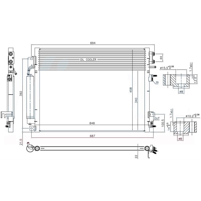 KLIMA RADYATORU  CHRYSLER 300C 05-12 - ORIS CGM478022