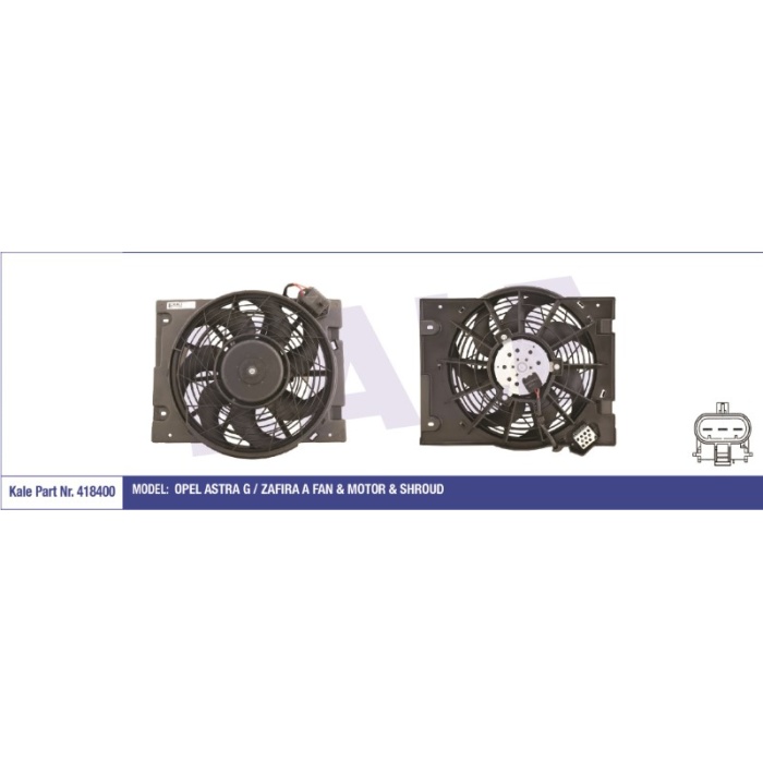 FAN MOTORU DAVLUMBAZLI OPEL ASTRA G - ZAFIRA A  160W 295MM - KL418400