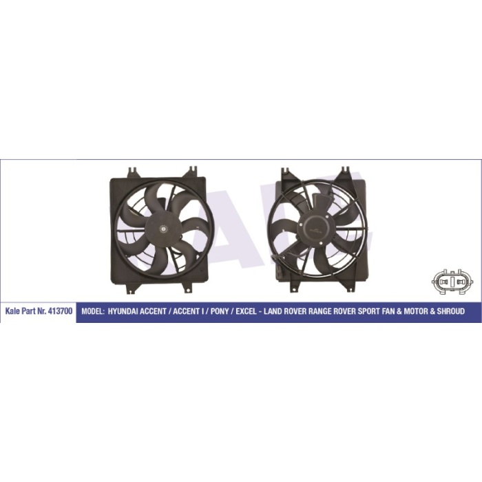FAN MOTORU DAVLUMBAZLI HYUNDAI ACCENT-PONY- EXCEL -120W 312MM - KL413700