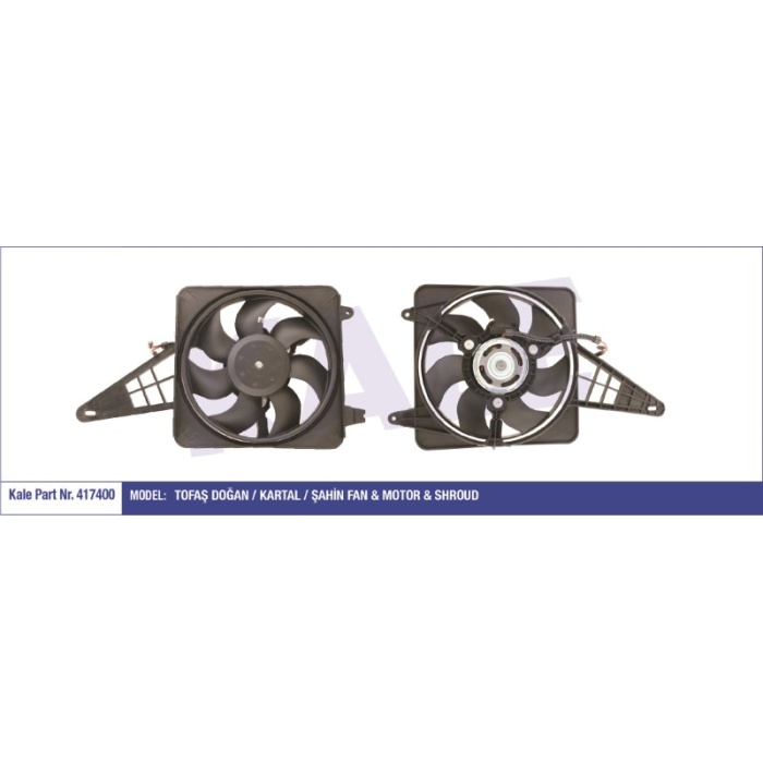 FAN MOTORU DAVLUMBAZLI FIAT TOFAŞ DOĞAN - KARTAL - ŞAHIN KABLOLU 160W 300MM - KL417400