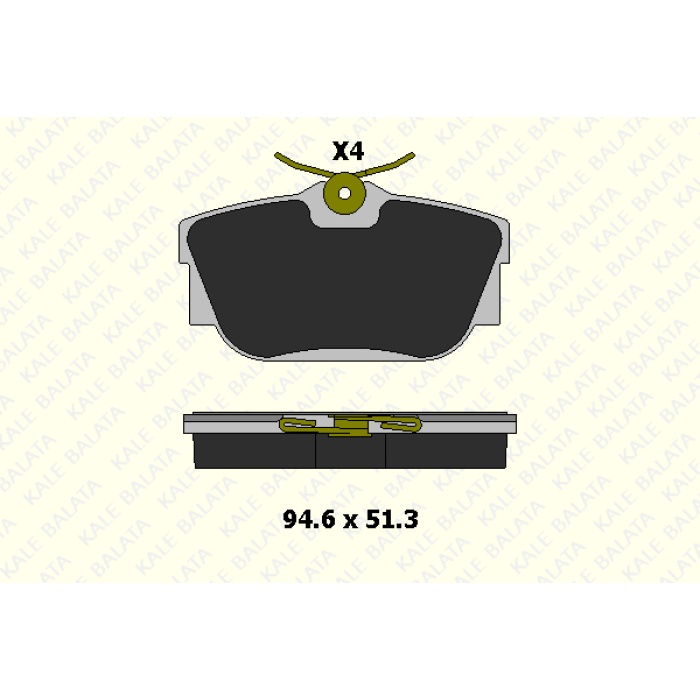 FREN BALATA ARKA FORD GALAXY-SEAT ALHAMBRA-VWTRANSPORTER T4 SHARAN 2.8 23446 - KL23224-165-24-ANS-KD13
