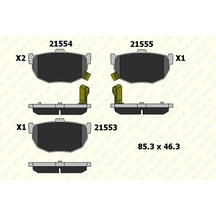 FREN BALATA ARKA KIA CERATO- HYUNDAI COUPE. ELANTRA. LANTRA I.II- NISSAN MAXIMA II - KL21553-140-05-ANS-KD13