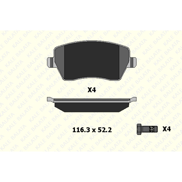 FREN BALATASI KIZAKLI ÖN RENAULT CLIO III KANGOO II SYMBOL II DACIA DUSTER LOGAN SANDERO LODGY MICRA - KL23973-174-14-ANS-KD13