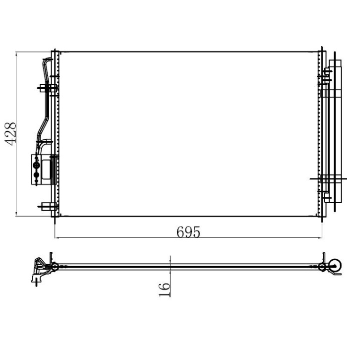 KLIMA RADYATOR SANTAFE 2.0 2010 -- - ORIS CHY015016