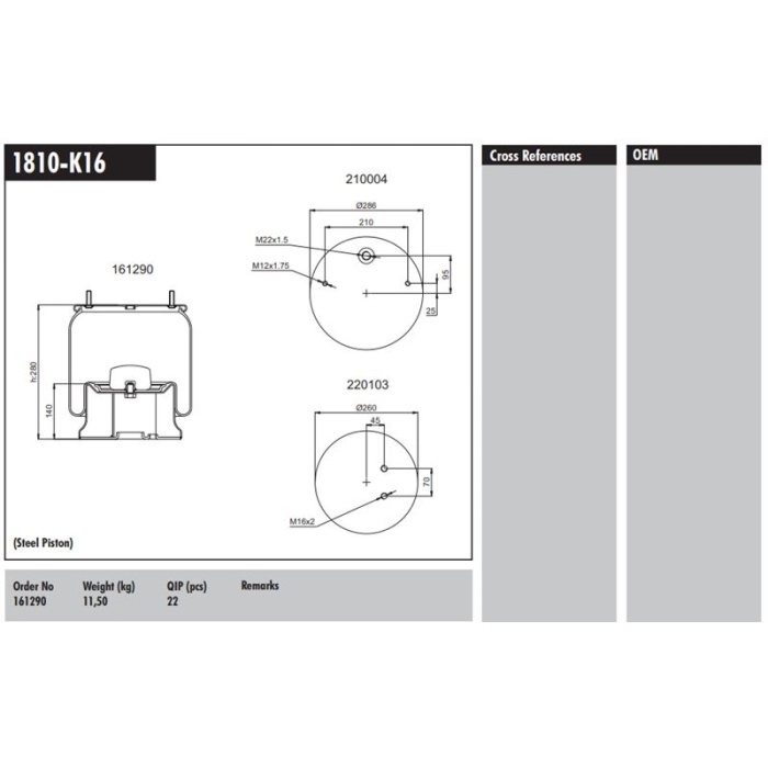 DINGIL KÖRÜĞÜ KOMPLE METAL PISTONLU 2 CIVATA OZTREYLER AKTAS 3810 13 - US 2035 K01 - CONNECT MD 1810-K16