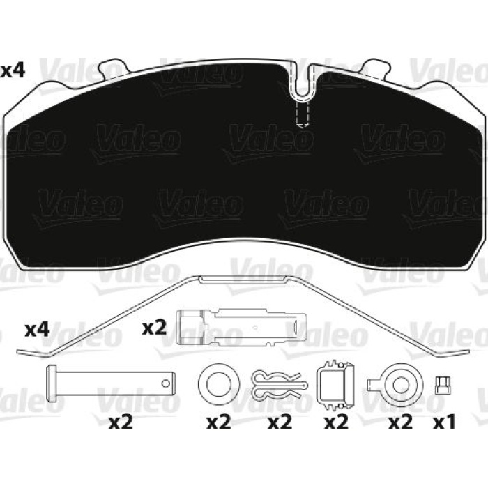 DISK FREN BALATASI MERCEDES BENZ ATEGO-MAN M2000 19.5 JANTLAR ICIN - VALEO 882204