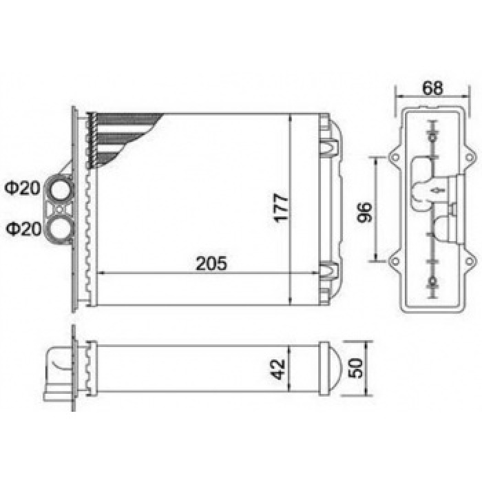 KALORIFER RADYATORU VECTRA B 96-99 - MARELLI 359000390830