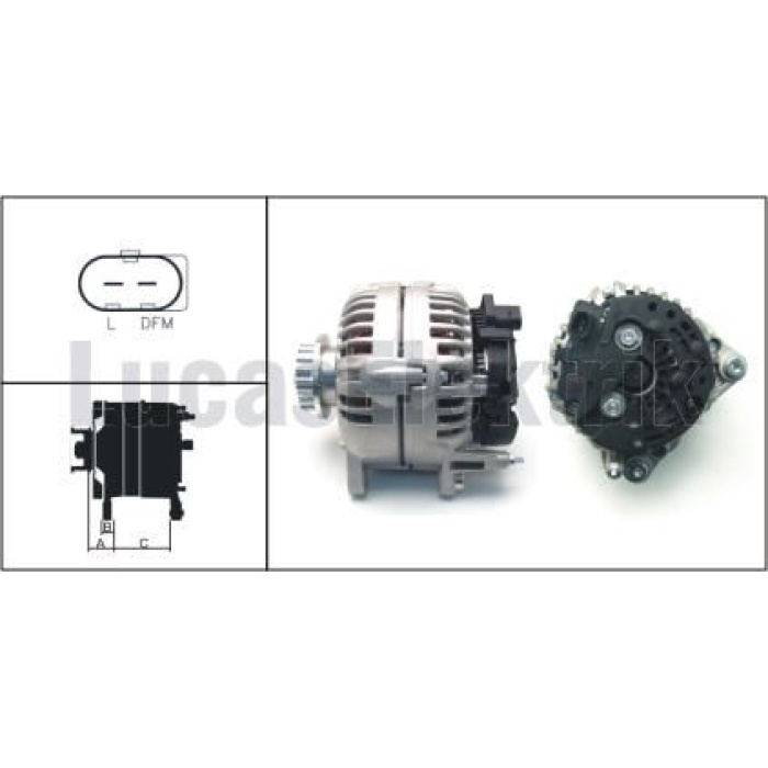 ALTERNATOR 14V 180A VW MULTIVAN 2.0 TdI -TOUAREG - LUCAS LEA0680