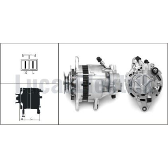 ALTERNATOR 12V 65A H100 2.5D 2.5TD L200 - LUCAS LEA0203