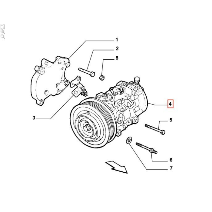 KLIMA KOMPRESORU ALFA ROMEO GIULIETTA 10-20 - OPAR 50547718