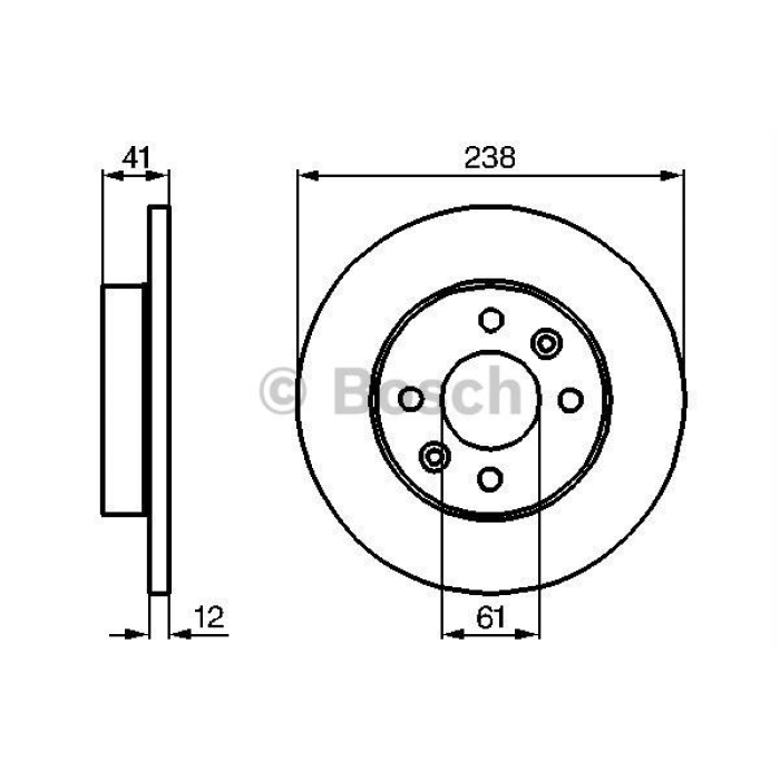 ON FREN AYNASI DISKI R9 R11 R19 R21 CLIO I II SYMBOL EXPRES MEGANE I LOGAN SANDERO 1.2 - 1.4 - 1.6 - 1.9 - BOSCH 0986478105