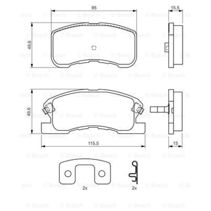 ON FREN BALATASI DAIHATSU SIRION 98-04 YRV 01- - BOSCH 0986424697