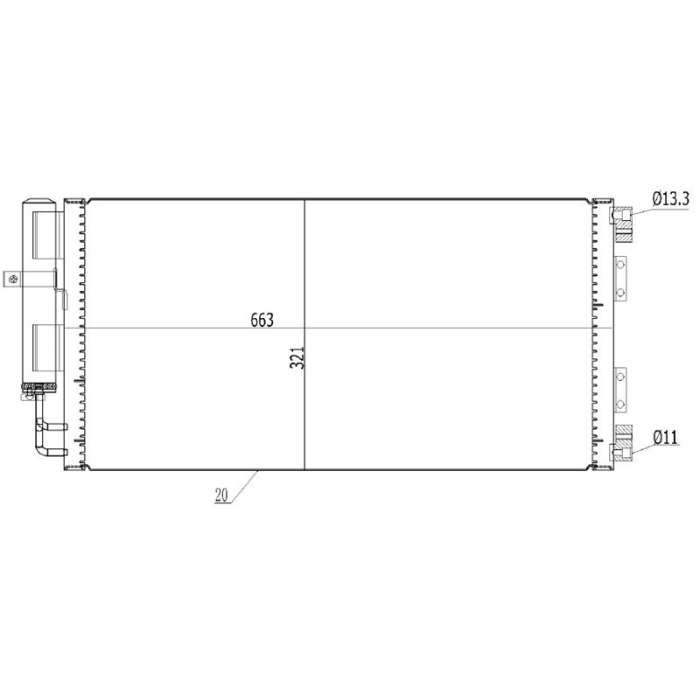 KLIMA RADYATORU LAND ROVER FREELANDER 1.8 2.0 98-06 - ORIS CRO707020