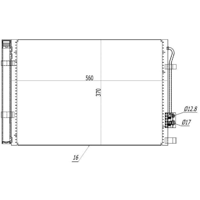 KLIMA RADYATOR  KONDANSER KOMPLE HYUNDAI I20 1.2 2012-- - ORIS CHY270016