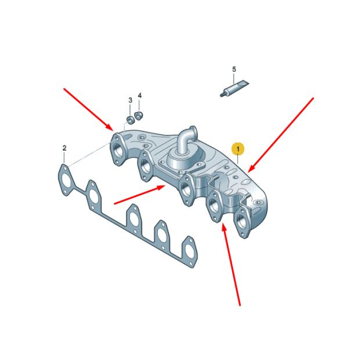 EGZOZ MANIFOLDU TOUAREG 03-07 BAC BLK - GQP VW008-1