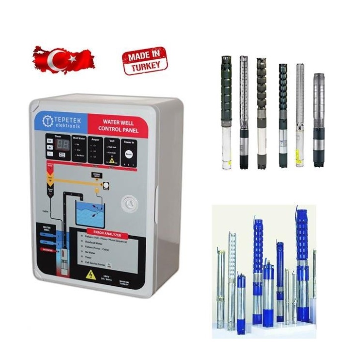Dalgıç Pompa Elektronik Kontrol Panosu 5-7,5 Kw Trifaze