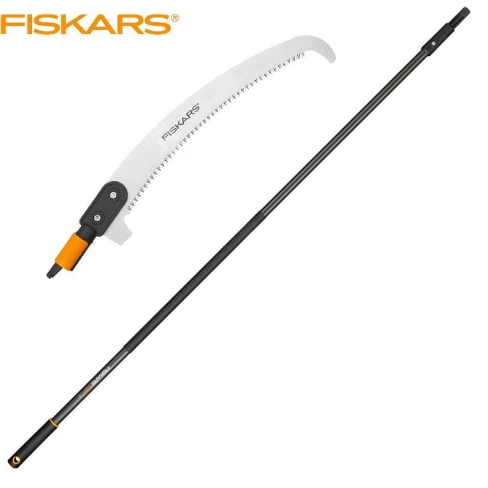 Fiskars 136527 Yüksek Dal Kesimi Eğimli Testere ve 156 cm Sap