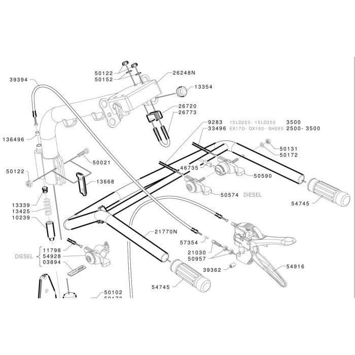 Grillo 3500-11500 Komple Kumanda Kolu - 54916