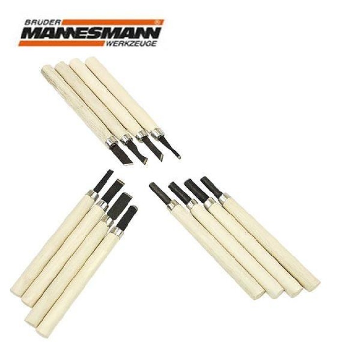 Mannesmann 690-12 Ahşap Oyma Bıçak Seti, 12 Parça