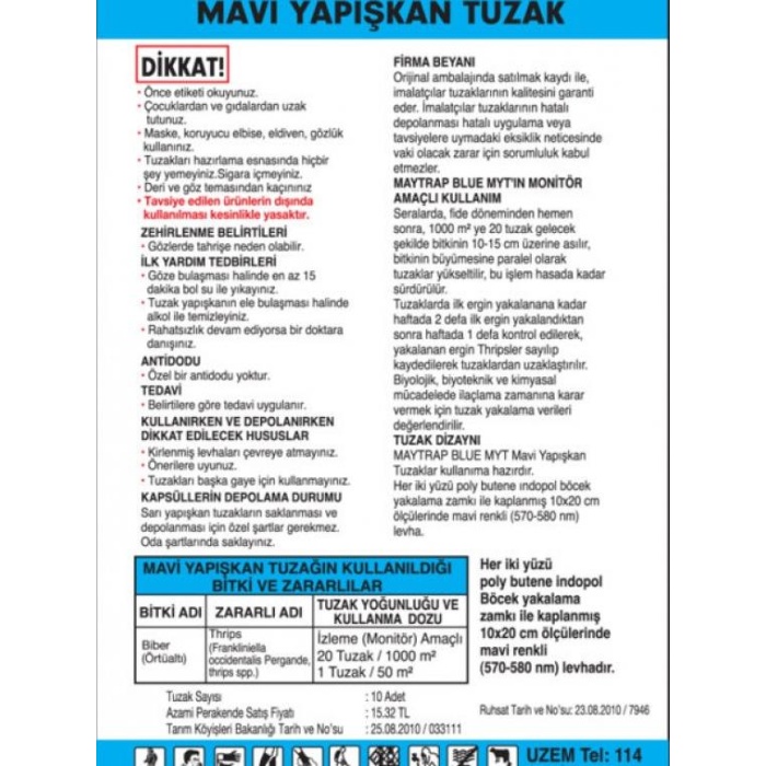 Hyperlife Mavi Yapışkan Tuzak - 10 Adet