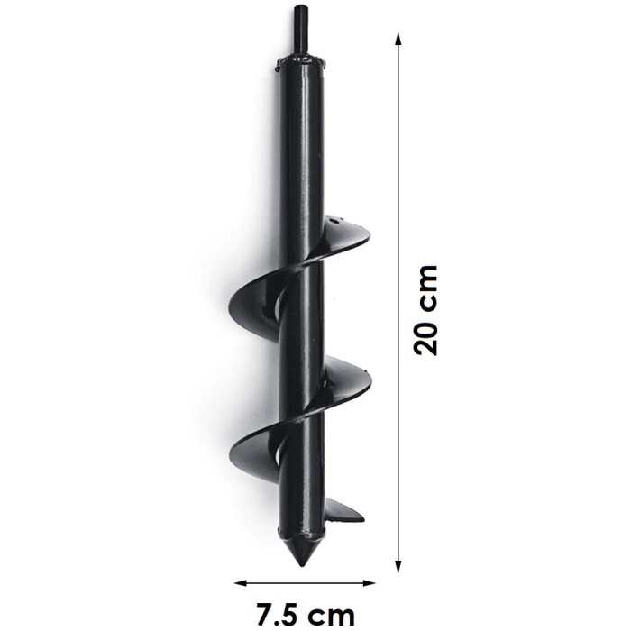 Bahçe Toprak Delici Universal Matkap Ucu Toprak Burgu Aparatı 20x7.5