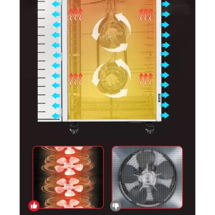 Dalle SS-32H Dijital Çift katmanlı Krom Gıda Kurutma Makinesi