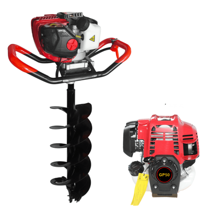 Gardenpro GX50 Toprak Burgu Makinası 4 Zamanlı Motor 200 mm