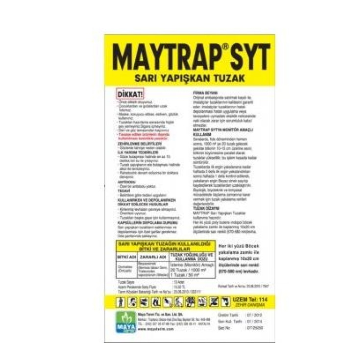 Maytrap Syt Sarı Yapışkan Tuzak - 10 Adet
