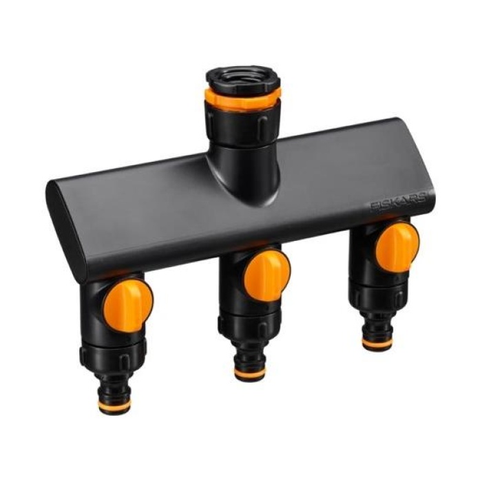 Fiskars 1070578 Üç Yollu Musluk Bağlantı Aparatı (21mm/26,5mm/33,3mm)