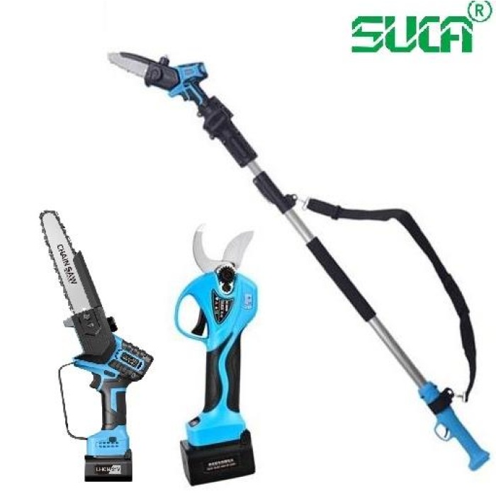 Suca SC 8611 + 5808 Uzatma Aparatlı Akülü Budama Makası ve Testere