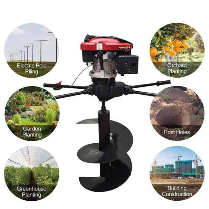 Gardenpro 1P70F Loncin Motorlu Toprak Burgu Makinası 7 Hp 300 mm