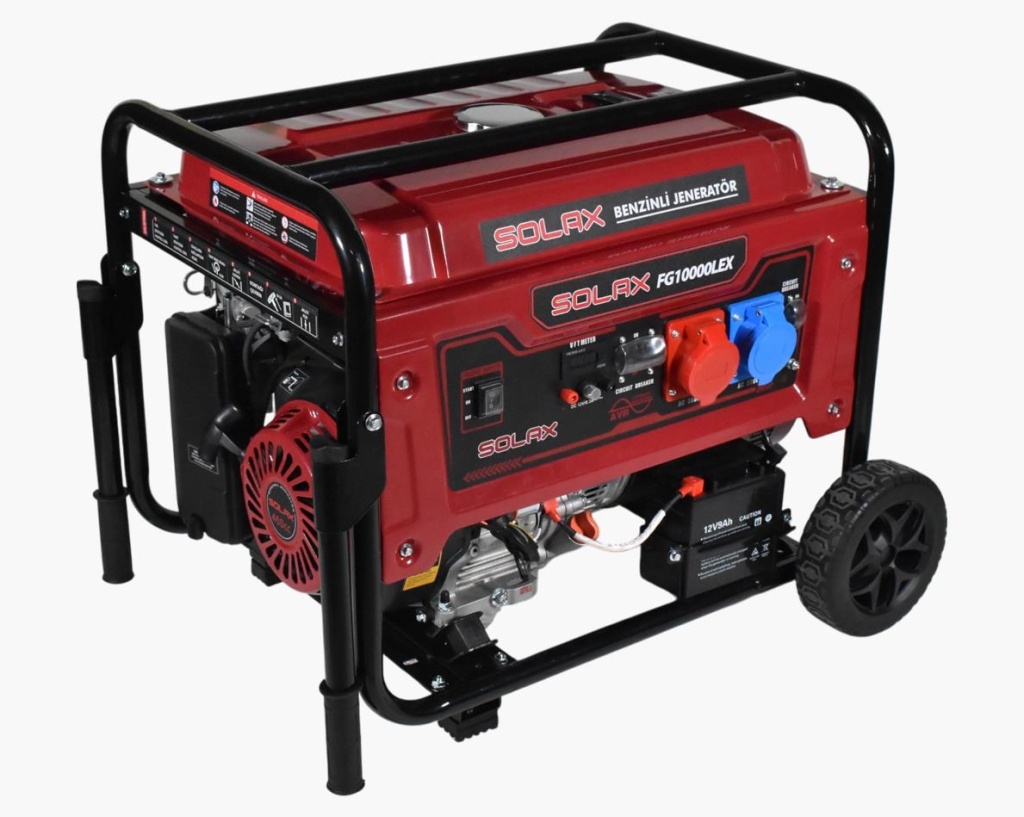 Solax FG 10000LEX Monofaze Benzinli Dual Marşlı Jenerator 220-380 Volt