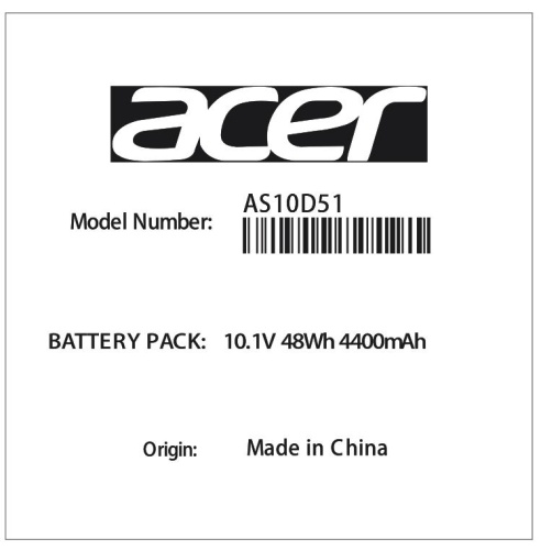 Acer AS10D51, AS10D71 Aspire 5741, 5742 Orjinal Batarya Pil