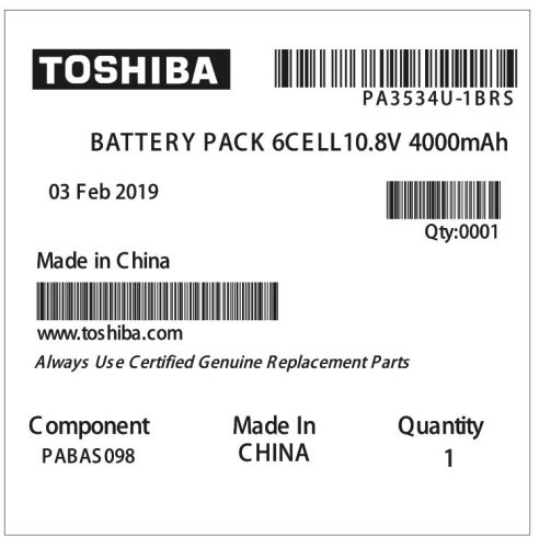 Toshiba PA3534U-1BRS Satellite A200, L500, L505 Orjinal Batarya Pil