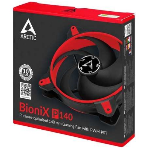 Arctic BioniX P140 Kırmızı 140mm PWM PST Oyuncu Kasa Fanı 200–1800 RPM ACFAN00097A