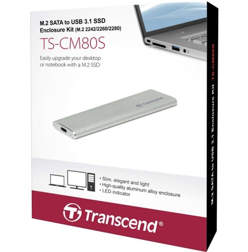 Transcend CM80S USB 3.1 M.2 SATA USB TYPE C Sürücü Kutusu