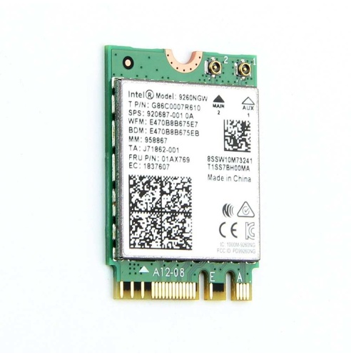 Intel 9260NGW 2.4G/5G 300Mbps+1730Mbps 160 MHz Channels Bluetooth 5.0 NGFF Combo Wifi Adapter