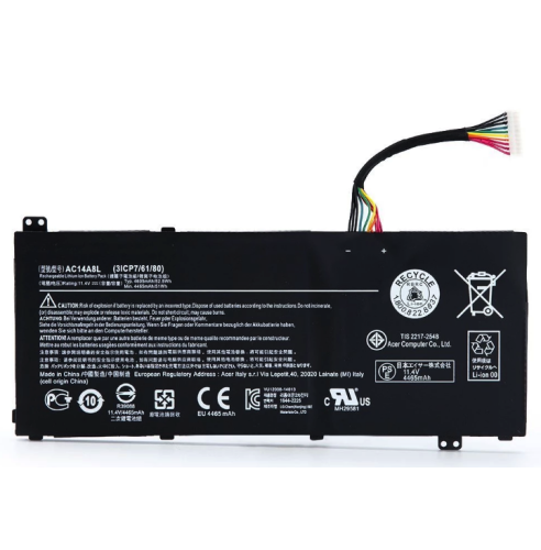 Acer AC14A8L, 11.4V 4465mAh 51Wh Aspire VN7-571 Orjinal Batarya pil